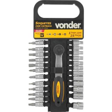 Imagem de Jogo De Soquetes Sextavados 1/4 4mm A 13mm Vonder