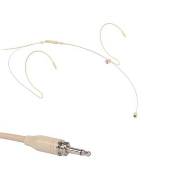 Imagem de Microfone headset c/ fio p/ body pack,Omni,4 mm,rosca externa - Aj Som