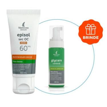 Imagem de Episol Sec OC FPS60 Médio 60ml + Glycare Control Espuma Limpeza Suave 