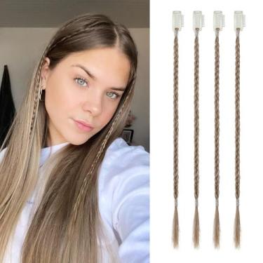 Imagem de Extensão de cabelo Flufymooz Braid Synthetic Dark Blonde de 14 polegad