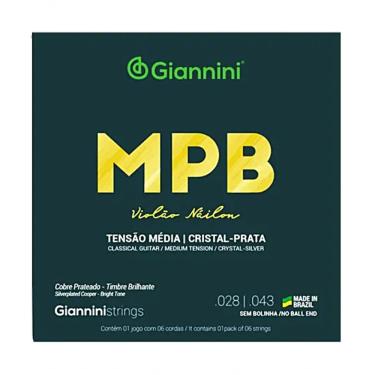 Imagem de Encordoamento Violão Nylon Tensão Média Mpb Giannini