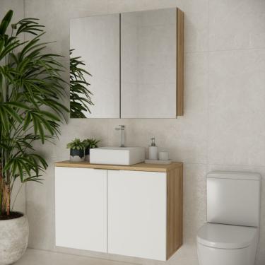 Imagem de Conjunto Nature 90cm Estilare CNJ4033 Carvalho-branco