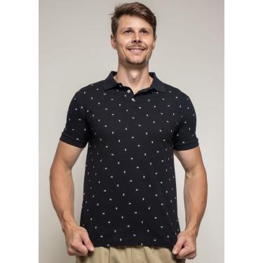 Imagem de Camisa Polo Pau a Pique Estampada Preto