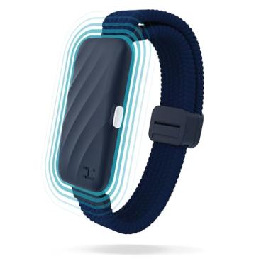 Imagem de Homedics Pulseira com alarme vibratório silencioso WakeBand, design ultra leve e confortável, 9 padrões de vibração e 9 intensidades, bateria de até 6 dias, aplicativo iOS/Android, azul