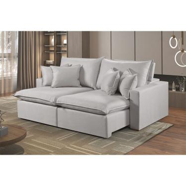 Imagem de Sofa Retratil e Reclinavel 2 Lugares M-196 2,10m Molas Ensacadas Pillow Top Almofadas Estofados Martins