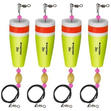 Imagem de Flutuadores de pesca THKFISH Popping Cork Trout Saltwater 4 unidades