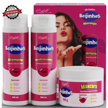 Imagem de Kit capilar 3 itens beijinhos morango belkit- nutrição