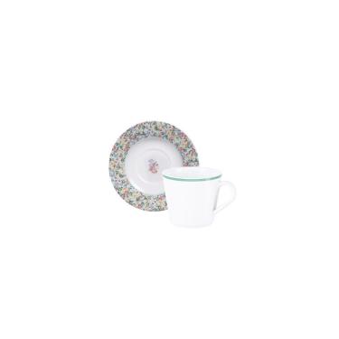 Imagem de Conjunto Xícara E Pires De Chá Tramontina Dalina Em Porcelana Decorada, 185 Ml 2 Peças...