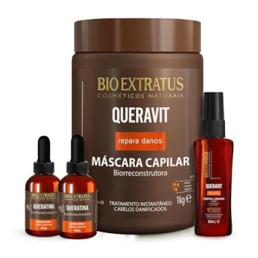 Imagem de Kit Bio Extratus Queravit (1Kg) Máscara, Booster e Cristal Líquido - RECONSTRUÇÃO