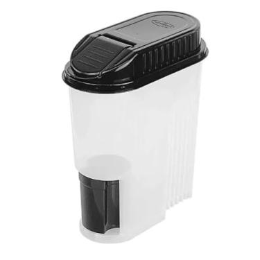 Imagem de Pote Porta Ração De Cachorro Com Dosador Nitron Liso Preto