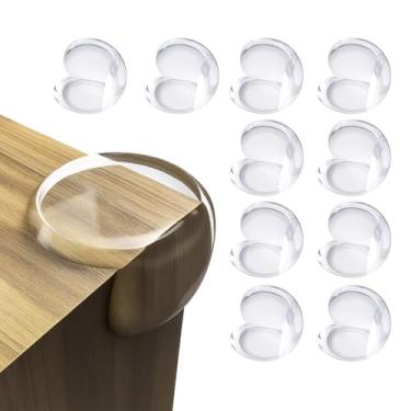 Imagem de Kit 10 Protetor Quina Canto Cantoneira Silicone Segurança Bebê Criança Móveis Mesa Adesivo