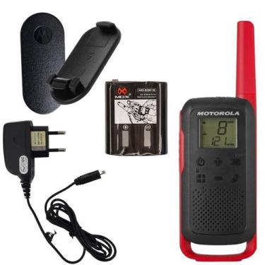 Imagem de Kit Motorola 01 Rádio T210BR Com Bateria Clip E Carregador