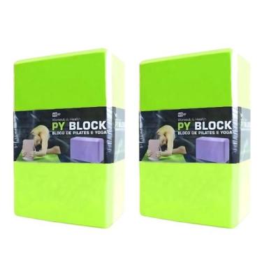Imagem de 2 Peças Bloco Para Exercícios Yoga Pilates Meditação Alongamento Tijol