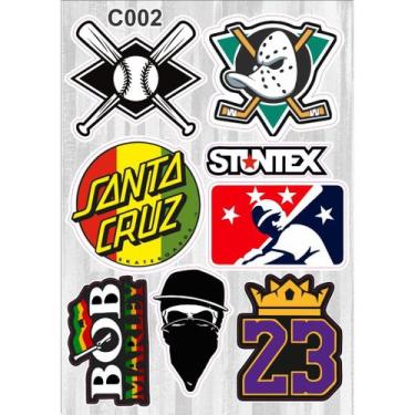 Imagem de Cartela De Adesivos - C002 Carro - Moto - Caminhão - Bike - Stickers -