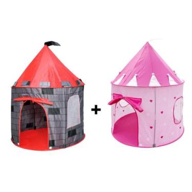 Imagem de Kit Barraca Infantil Torre + Castelo Princesa Tenda Bolsa Transporte -