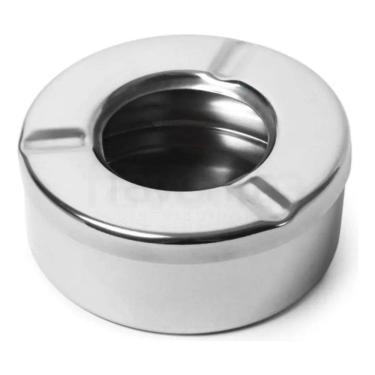 Imagem de Cinzeiro De Metal Com Tampa Giratória E Reservatório Grande