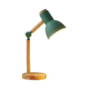 Imagem de Luminária De Mesa LED De Arte Em Madeira Nórdica, Proteção Para Os Olh