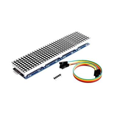 Imagem de Módulo De Matriz De Pontos MAX7219 32x8 4 Em 1 Display LED Para Arduin