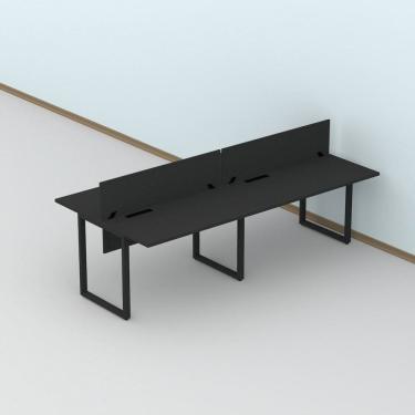 Imagem de Plataforma Dupla 4p 200x120cm Tub Corporativa Light Preto