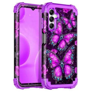 Imagem de Casetego Capa para Galaxy A16 5G, proteção resistente à prova de choque de três camadas para Samsung Galaxy A16 5G 17.0 cm, roxo celeste