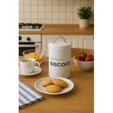 Imagem de POTE LATA DE MANTIMENTOS INDUSTRIAL BISCOITO BRANCO - LINHA DOM FRASES