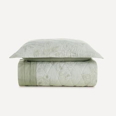 Imagem de Colcha Solteiro com Porta-travesseiro Algodão Rebeca Karsten, U