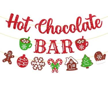 Imagem de Merry Chritmas Decoração Barra de Chocolate Quente Banner Pano de Fundo de Festa de Natal Decoração de Ano Novo Guirlanda de Presépio Jesus Deus Boneco de Neve Floco de Neve Papai Noel Tema Religioso