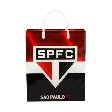 Imagem de Sacola De Presentes Time de Futebol 33x9x27cm São Paulo SPFC - Mileno