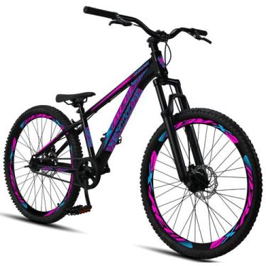 Imagem de Bicicleta Aro 26 Freeride X-rew Freios A Disco Coroa Única, Preto azul