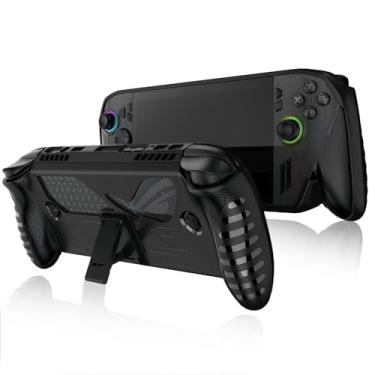 Imagem de HUKWIMO Protective Case for ROG Xbox Ally/ROG Xbox Ally X, with Stand,Full Protection,Shock-Absorbing and Anti Drop Protection, Anti-Slip, TPU Cover for ROG Xbox Ally/ROG Xbox Ally X,Black