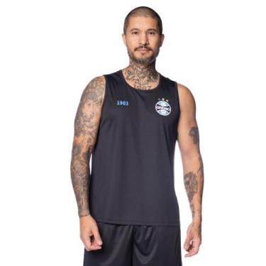 Imagem de Regata Masculina Betel Grêmio Basic II Preto/Azul, Preto, Azul, M
