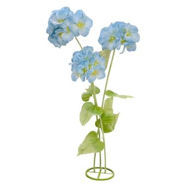 Imagem de HDOOMN 3 peças de flores artificiais de hortênsia para uso externo, decorações de flores grandes para festa de aniversário, flores falsas para jardim, hotel, escritório, decoração de casa de fazenda