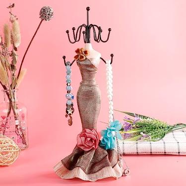 Imagem de Suporte de Jóias Expositor Decoração para Casa Colar Brinco Pulseira Organizador Resina Artesanato para Meninas (pequeno modelo)