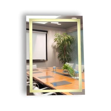 Imagem de Espelho Jateado Com 3 Tons De LED e Touch Screen Fonte Slim 80x60