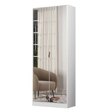 Imagem de Sapateira Multiuso Grife Branco Com Espelho - Demóbile