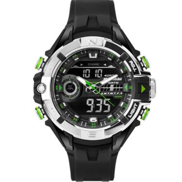 Imagem de Relógio MORMAII masculino analógico verde preto MO11848F