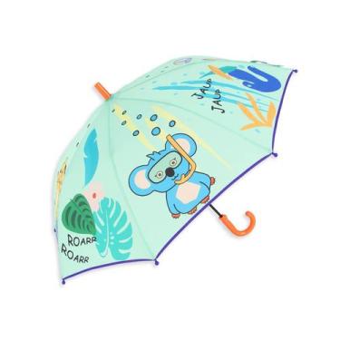 Imagem de Guarda-Chuva Antivento Com Cabo Ergonômico Infantil Jungle Friends Mil