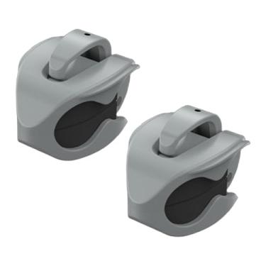 Imagem de harayaa 2x Presilhas para Vara de Pesca, Suportes para Varas de Pesca, Ajustáveis ​​no Chão, Portáteis, Multifuncionais, Fáceis de Guardar, Presilhas para, Cinza