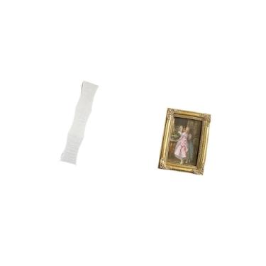 Imagem de Fenteer Abajur de Chão em Papel para Sala de Estar com Porta-retratos em Resina, Suporte para Cartões E Moldura de Vidro para Fotos, Ideal para Decoração de Q