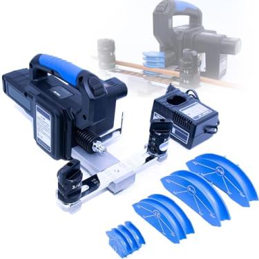 Imagem de Dobradeira EléTrica De Tubos De Cobre Macio Com Matrizes De 1/4" A 7/8", Dobradeira De Tubos Manual De íOn De LíTio, MáQuina De Dobra RáPida De Tubos A 90°