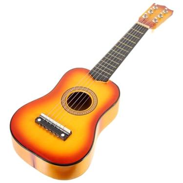 Imagem de Veemoon Guitarra acústica infantil de 53 cm, instrumento para iniciantes de madeira com 6 cordas (cor sol)