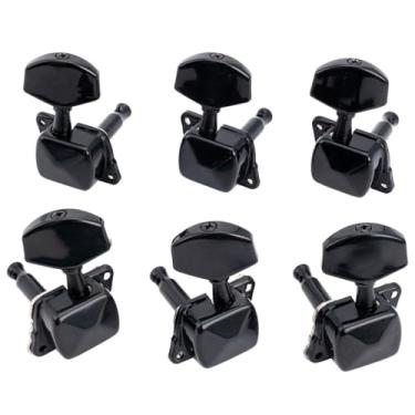 Imagem de Musiclily Pro 3+3 Tarraxas Semi-Blindada para Guitarra ou Violão, Preto