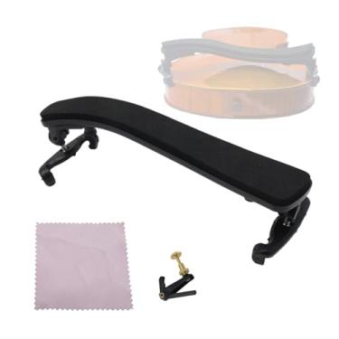 Imagem de Soundspire Descanso de ombro de violino para violinos 4/4-3/4, pés ajustáveis de altura dobrável com afinador preto, suporte ergonômico universal leve para prática e desempenho
