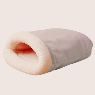 Imagem de Cama Pet，Cama para Gato Dormir，Saco de Dormir Ultramacio，Gorro Aconchegante Com Forro de PelúCia，Adequado para O Descanso do Seu Animal de EstimaçãO(CINZA)