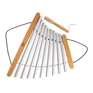 Imagem de menolana Sino portátil de 9 tons com martelo para estimular a coordenação Brinquedo musical com 9 barras oscilantes para meninas e meninos em idade