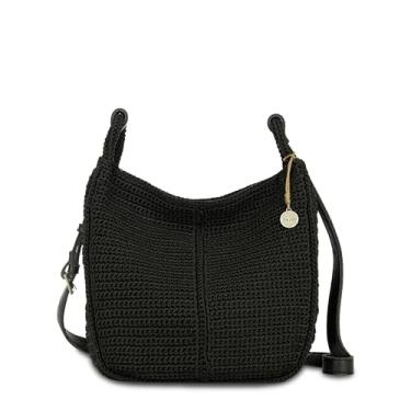 Imagem de The Sak Bolsa tiracolo Los Feliz - Bolsa feminina de crochê à mão para uso diário e viagens - Bolsa transversal com bolsos com zíper e alça de ombro ajustável - preta, Preto, Medium