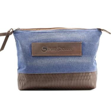 Imagem de Avental Cabeleireiro Barbeiro Com Necessaire Pure Shower, Couro, Jeans