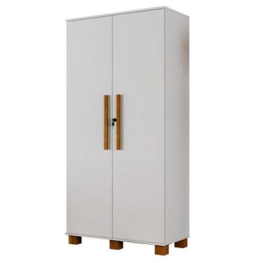 Imagem de Armário Multiuso 100% MDF 2 Portas c/ Chave Dream Branco - Carmolar, B