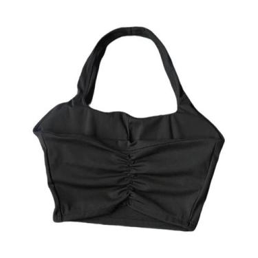 Imagem de Top Esportivo Feminino Com Alças E Secagem Rápida, Almofadas De Peito 