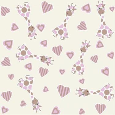 Imagem de Papel De Parede Infantil Girafa Menina